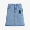 Marni Graphic-embroidered Denim Mini Skirt