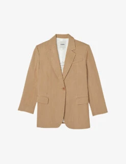 Sandro Poitiers Single-breasted Straight-cut Woven Blazer