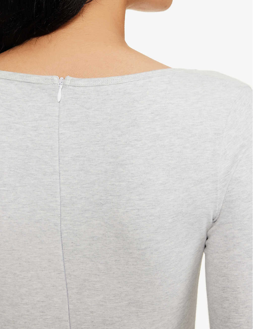 Square-neck Long-sleeved Stretch-cotton Unitard 5 Square-neck Long-sleeved Stretch-cotton Unitard - Image 5