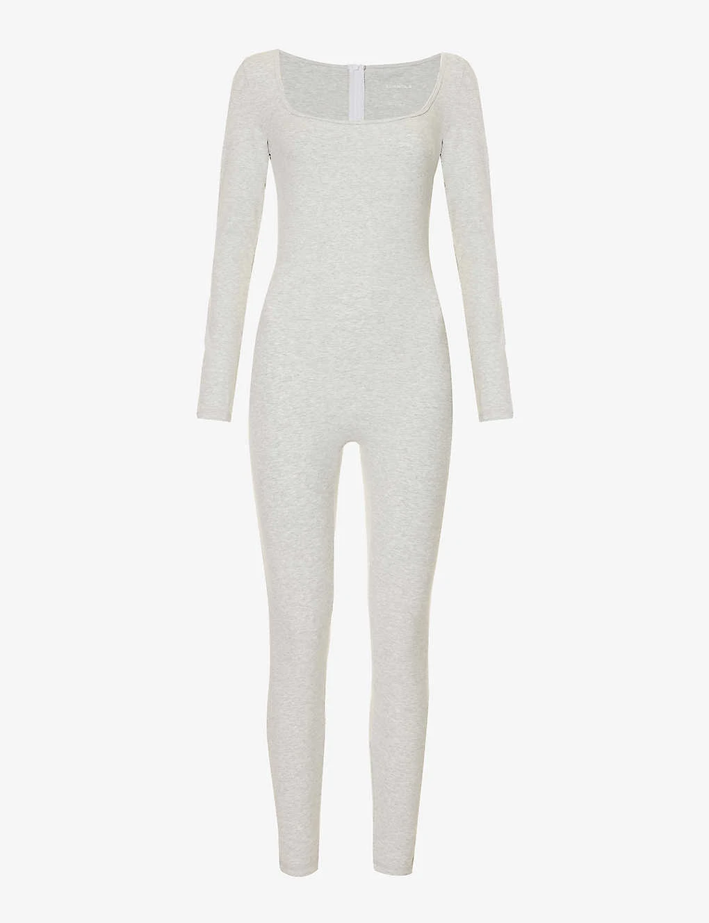 Square-neck Long-sleeved Stretch-cotton Unitard 1 Square-neck Long-sleeved Stretch-cotton Unitard