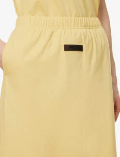 ESSENTIALS Cotton Midi Skirt 9 ESSENTIALS Cotton Midi Skirt -Ted Bakee Fashion Shop R04111612 LIGHTTUSCAN ALT04