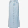 AGOLDE Hilla High-rise Organic-denim Midi Skirt