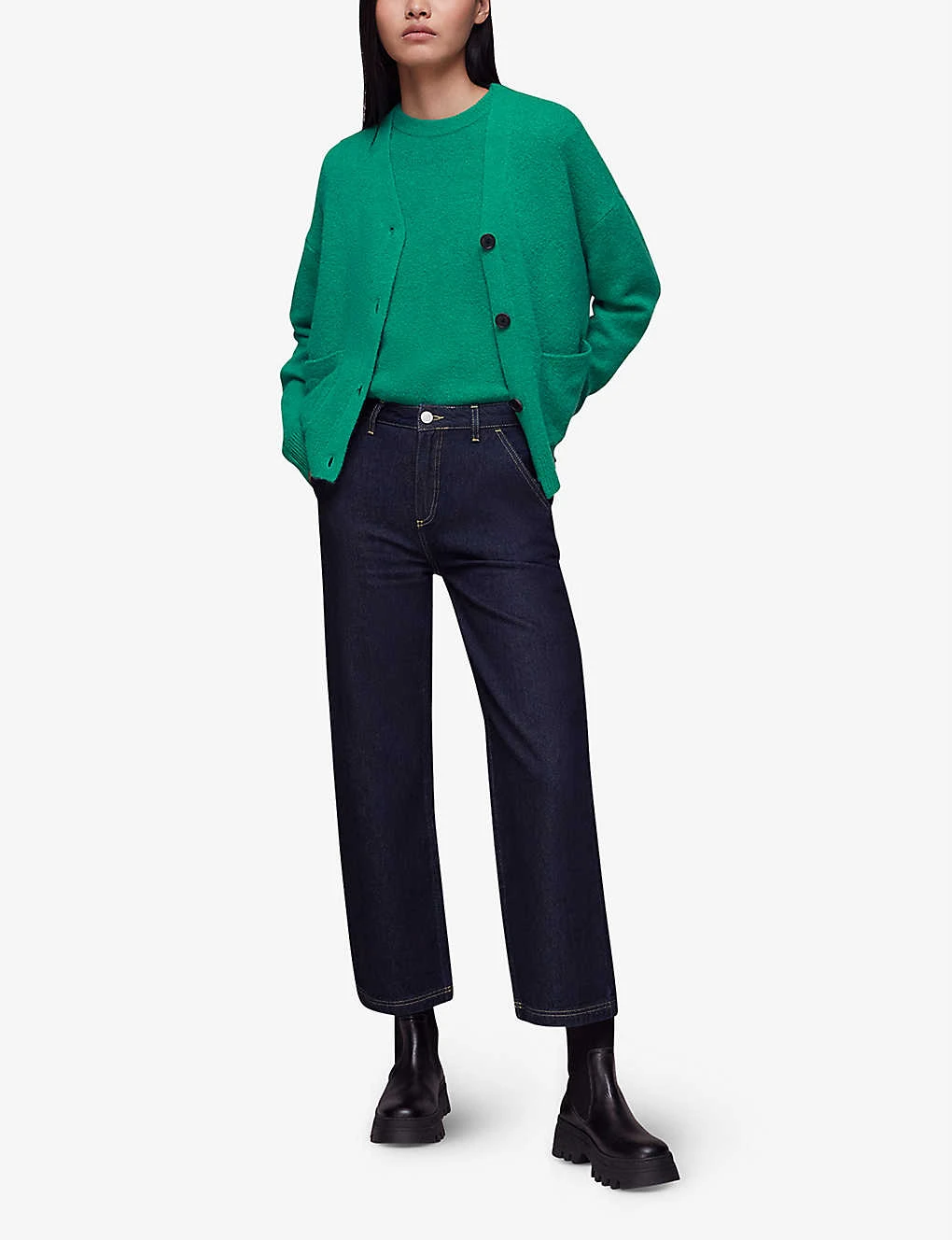 Whistles Kira Round-neck Stretch-knit Sweater Vest 2 Whistles Kira Round-neck Stretch-knit Sweater Vest - Image 2