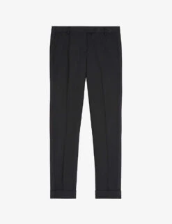 THE KOOPLES Side-stripe Straight-leg Mid-rise Wool Trousers