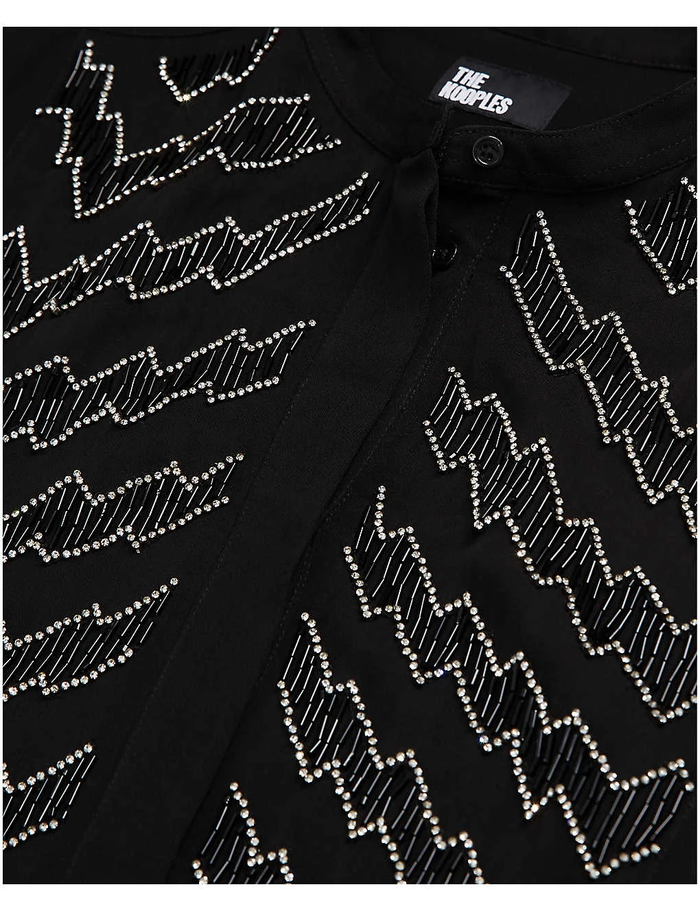 THE KOOPLES Pearl And Bead-embellished Woven Shirt 5 THE KOOPLES Pearl And Bead-embellished Woven Shirt - Image 5