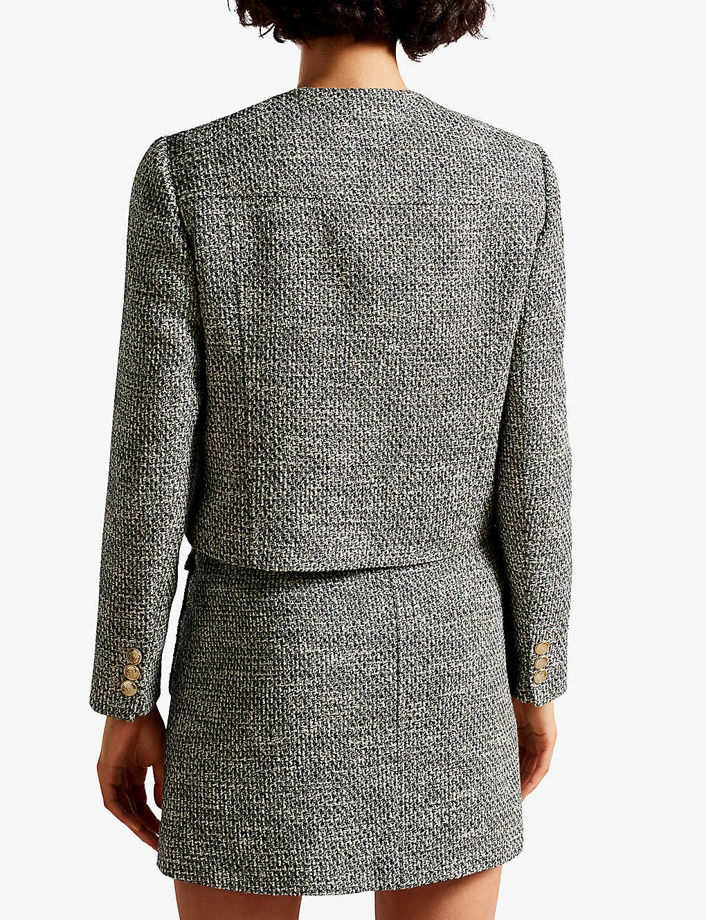Ted Baker Faraae Boucle Patch-pocket Cotton-blend Jacket 4 Ted Baker Faraae Boucle Patch-pocket Cotton-blend Jacket - Image 4