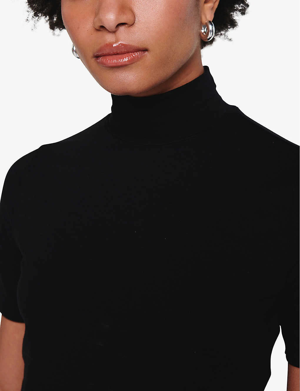 Hotel Cropped High-neck Stretch-woven Top 5 Hotel Cropped High-neck Stretch-woven Top - Image 5