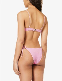Seafolly Sea Dive Textured Triangle Bikini Top -Ted Bakee Fashion Shop R04131526 PARFAITPINK ALT03
