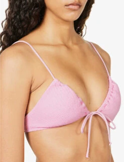 Seafolly Sea Dive Textured Triangle Bikini Top -Ted Bakee Fashion Shop R04131526 PARFAITPINK ALT04