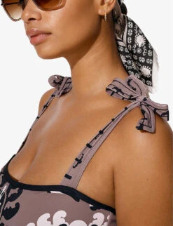 By Malina Essie Abstract-print Bikini Top -Ted Bakee Fashion Shop R04133203 SIERRA ALT04