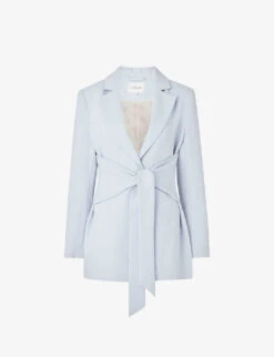 By Malina Chloe Wrap-front Stretch-woven Blazer