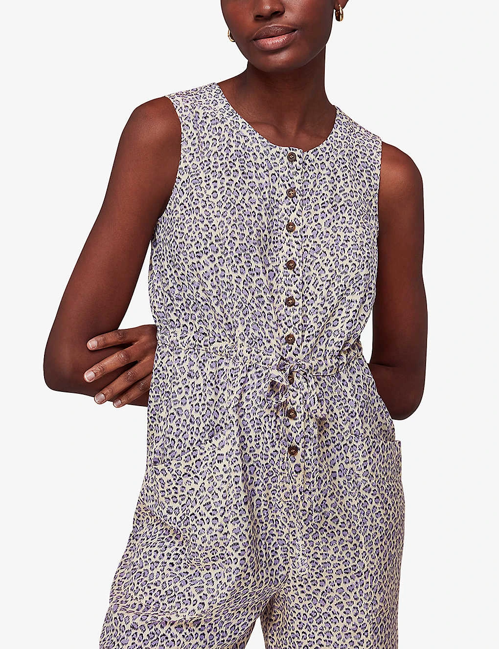 Whistles Dashed Jess Leopard-print Woven Jumpsuit 3 Whistles Dashed Jess Leopard-print Woven Jumpsuit - Image 3