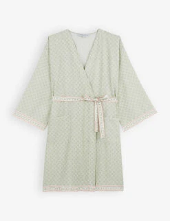 Icône Agave Logo-print Satin Robe