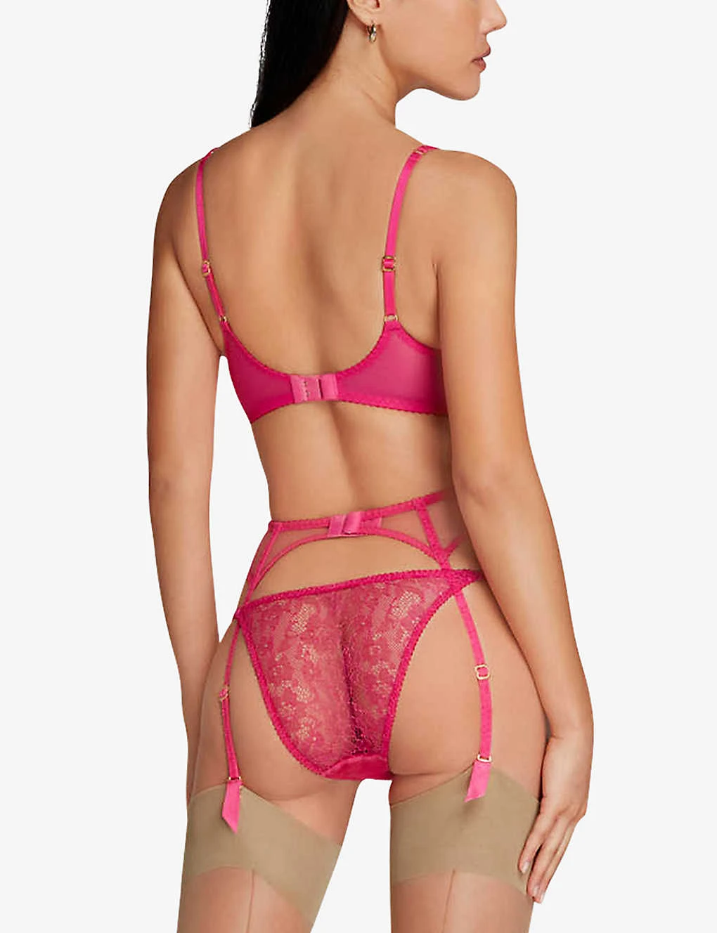 AGENT PROVOCATEUR Lorna Bow-trim Lace Suspender 4 AGENT PROVOCATEUR Lorna Bow-trim Lace Suspender - Image 4