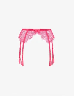 AGENT PROVOCATEUR Lorna Bow-trim Lace Suspender