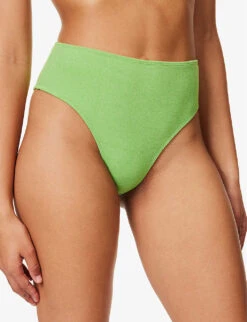 Faithfull The Brand Chania High-rise Bikini Bottoms -Ted Bakee Fashion Shop R04135588 KIWIFRUIT ALT02