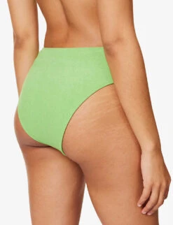 Faithfull The Brand Chania High-rise Bikini Bottoms -Ted Bakee Fashion Shop R04135588 KIWIFRUIT ALT03