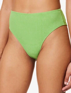 Faithfull The Brand Chania High-rise Bikini Bottoms -Ted Bakee Fashion Shop R04135588 KIWIFRUIT ALT04