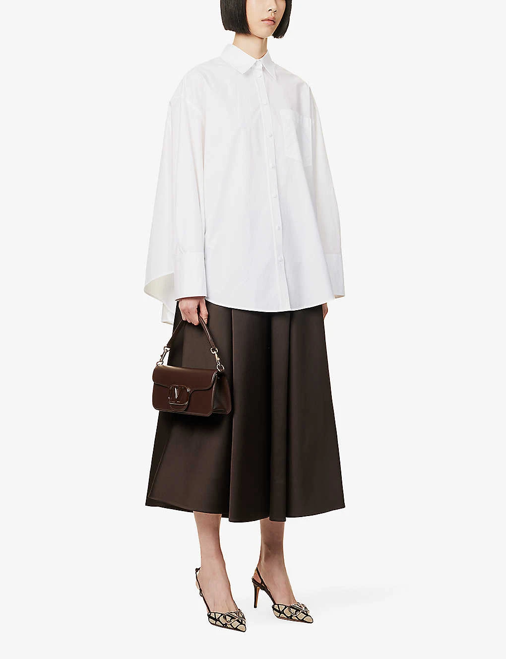 Valentino High-waist Silk Midi Skirt 2 Valentino High-waist Silk Midi Skirt - Image 2