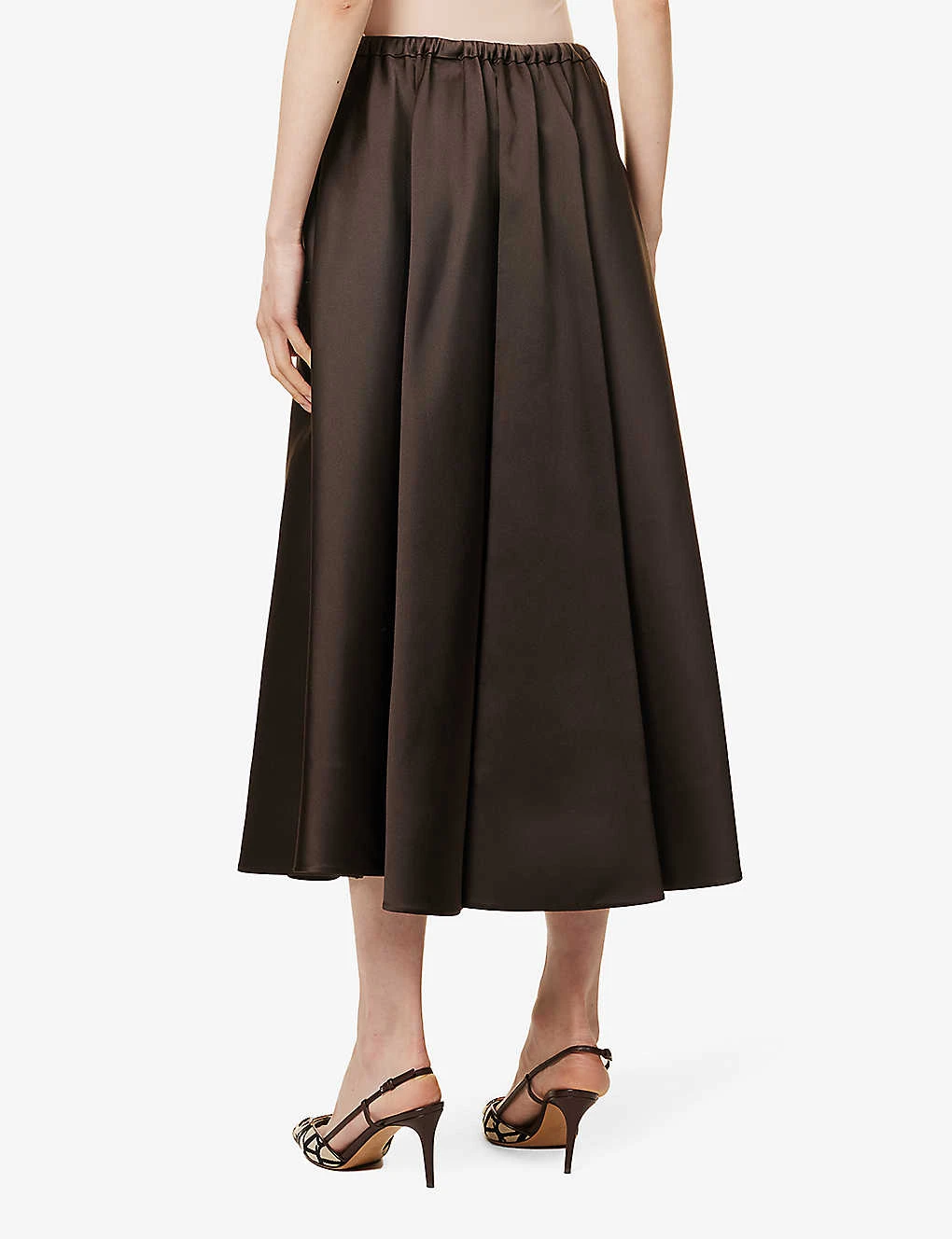 Valentino High-waist Silk Midi Skirt 4 Valentino High-waist Silk Midi Skirt - Image 4