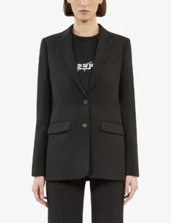 THE KOOPLES Straight-fit Stretch-crepe Blazer -Ted Bakee Fashion Shop R04135867 BLA01 ALT02