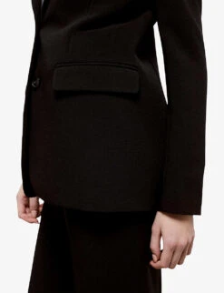 THE KOOPLES Straight-fit Stretch-crepe Blazer -Ted Bakee Fashion Shop R04135867 BLA01 ALT04