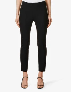 Vince Cropped Straight-leg Mid-rise Stretch-woven Trousers 7 Vince Cropped Straight-leg Mid-rise Stretch-woven Trousers -Ted Bakee Fashion Shop R04137203 BLACK ALT02
