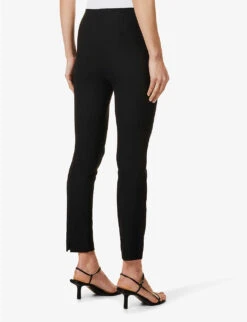 Vince Cropped Straight-leg Mid-rise Stretch-woven Trousers 8 Vince Cropped Straight-leg Mid-rise Stretch-woven Trousers -Ted Bakee Fashion Shop R04137203 BLACK ALT03