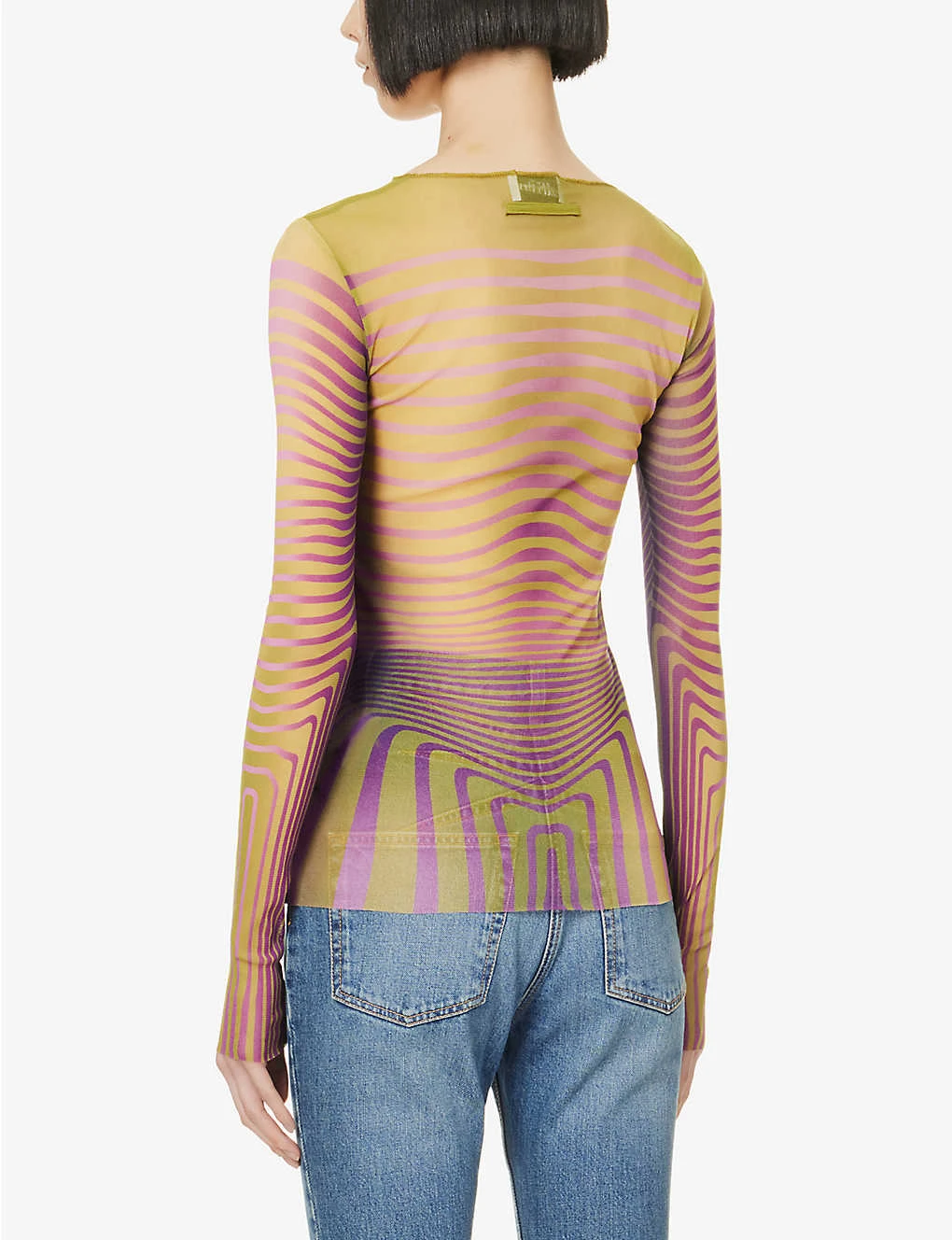 Jean Paul Gaultier Flower Trompe L'Oeil Graphic-print Mesh Top 4 Jean Paul Gaultier Flower Trompe L'Oeil Graphic-print Mesh Top - Image 4