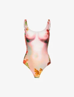 Jean Paul Gaultier Floral-print Fitted Swimsuit