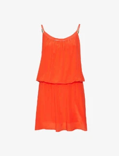 Morocco Scoop-neck Silk Mini Dress