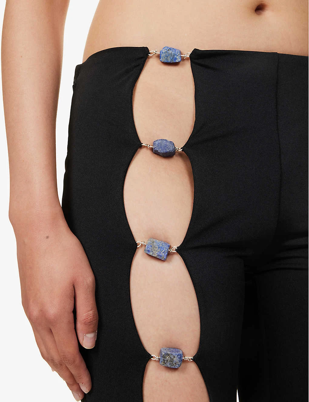 Healing Cutout-panel Low-rise Flared-leg Stretch-woven Trousers 5 Healing Cutout-panel Low-rise Flared-leg Stretch-woven Trousers - Image 5