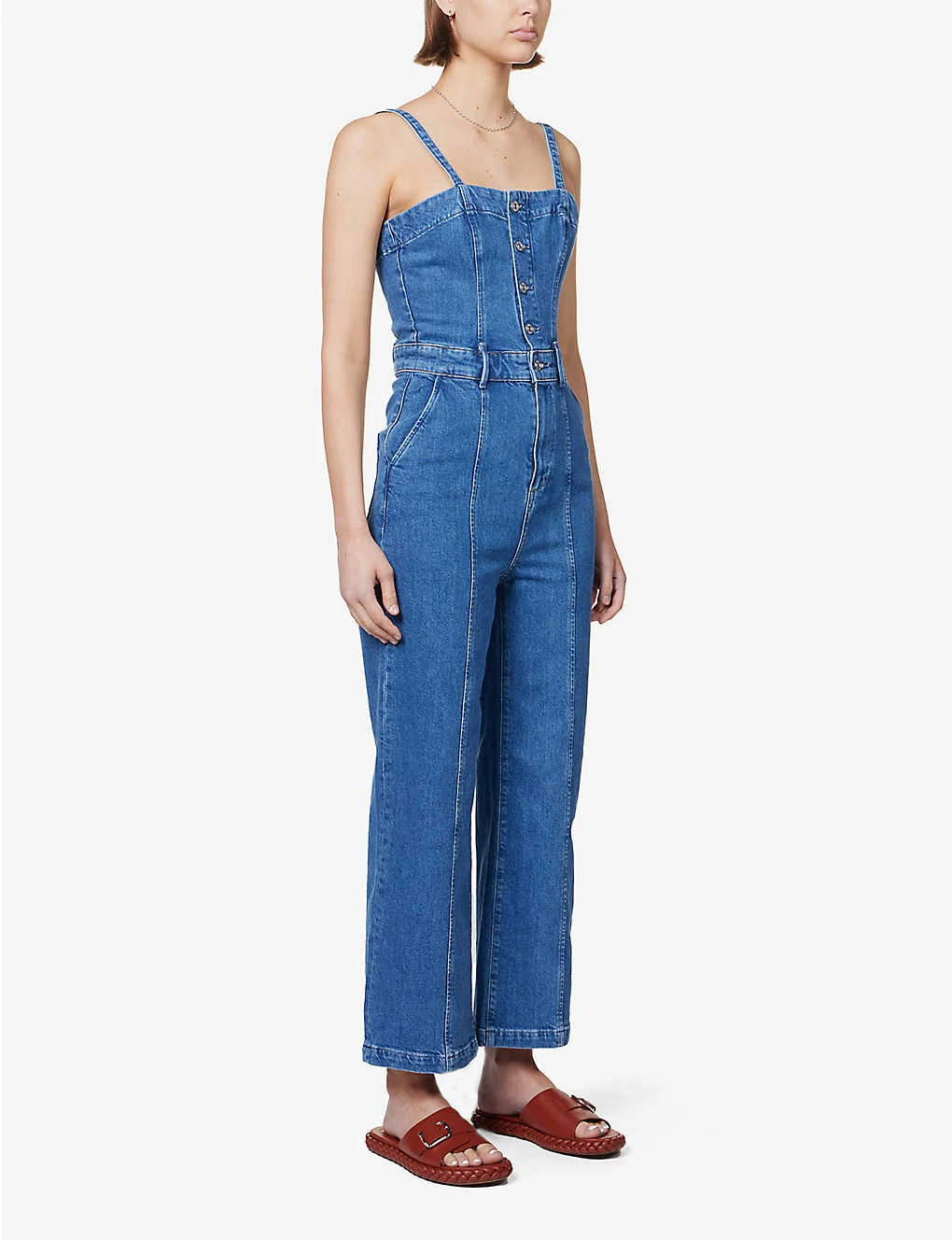 Paige Brooklyn Sleeve-less Stretch-woven Jumpsuit 3 Paige Brooklyn Sleeve-less Stretch-woven Jumpsuit - Image 3