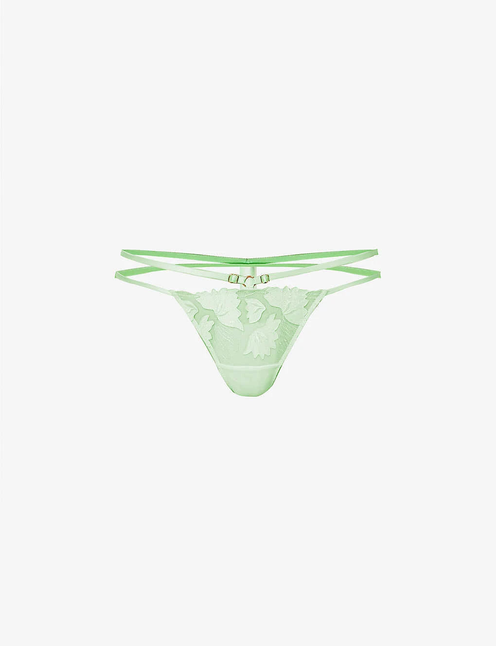 BLUEBELLA Isla Floral-embroidered Mid-rise Lace Thong 1 BLUEBELLA Isla Floral-embroidered Mid-rise Lace Thong