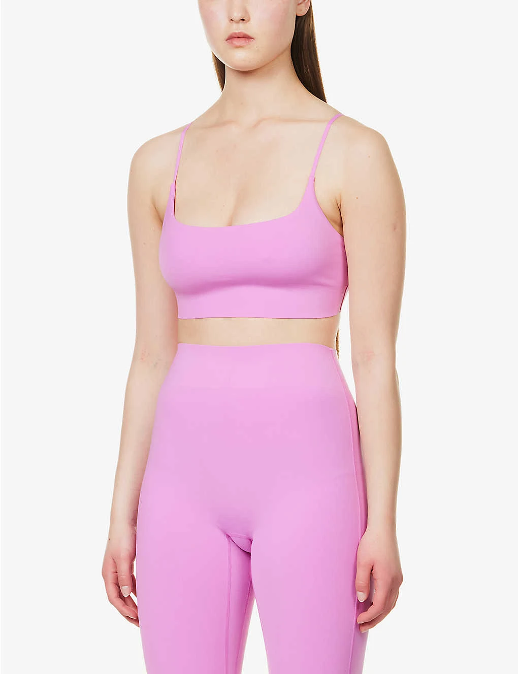 Scoop-neck Adjustable-strap Stretch-recycled Polyester Bra 3 Scoop-neck Adjustable-strap Stretch-recycled Polyester Bra - Image 3