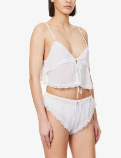 BLUEBELLA Pia V-neck Woven Pyjamas -Ted Bakee Fashion Shop R04144984 WHITE ALT02