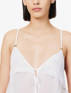 BLUEBELLA Pia V-neck Woven Pyjamas -Ted Bakee Fashion Shop R04144984 WHITE ALT04