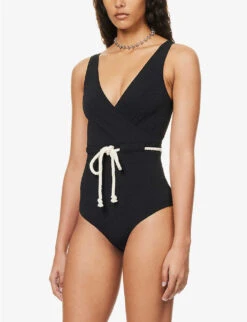 Yasmin Drawstring Swimsuit 8 Yasmin Drawstring Swimsuit -Ted Bakee Fashion Shop R04145023 BLACK ALT02