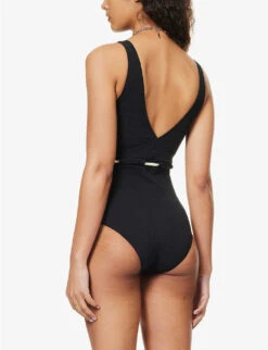 Yasmin Drawstring Swimsuit 9 Yasmin Drawstring Swimsuit -Ted Bakee Fashion Shop R04145023 BLACK ALT03