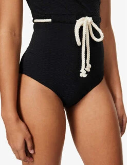 Yasmin Drawstring Swimsuit 11 Yasmin Drawstring Swimsuit -Ted Bakee Fashion Shop R04145023 BLACK ALT05