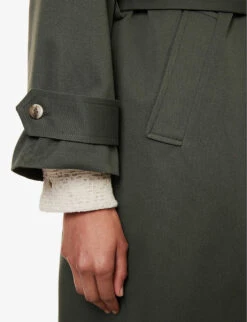 Dorothee Single-breasted Woven Trench -Ted Bakee Fashion Shop R04147082 KAKI ALT04