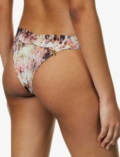 Palm Reef Graphic-pattern Bikini Bottoms -Ted Bakee Fashion Shop R04148251 MULTI ALT03