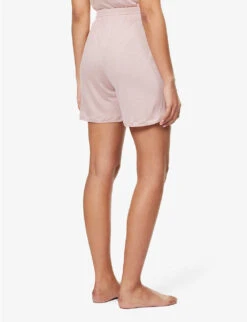 HANRO Lou High-rise Regular-fit Jersey Shorts -Ted Bakee Fashion Shop R04148496 PALEPINK ALT03