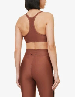 Hustle Linda Racer-back Stretch-recycled Polyamide Bra 9 Hustle Linda Racer-back Stretch-recycled Polyamide Bra -Ted Bakee Fashion Shop R04148923 BROWN ALT03