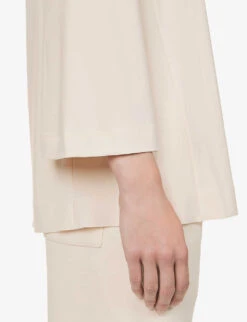 Max Mara Pampas Relaxed-fit Stretch-woven Top -Ted Bakee Fashion Shop R04149121 IVORY ALT04