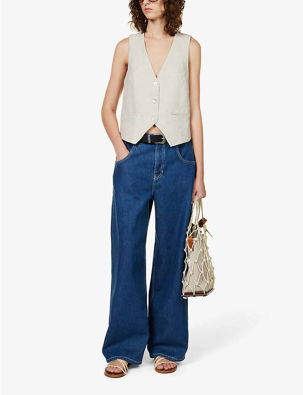 Cienna Button-down Linen Top 2 Cienna Button-down Linen Top - Image 2