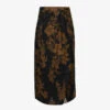 Hazel Floral-print Linen Midi Skirt