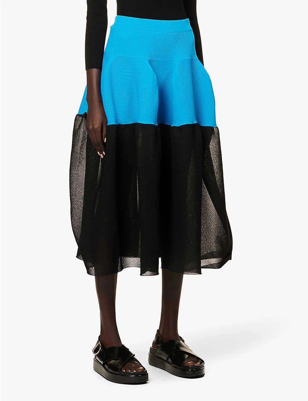 Pottery Mid-rise Recycled-polyester Midi Skirt 3 Pottery Mid-rise Recycled-polyester Midi Skirt - Image 3