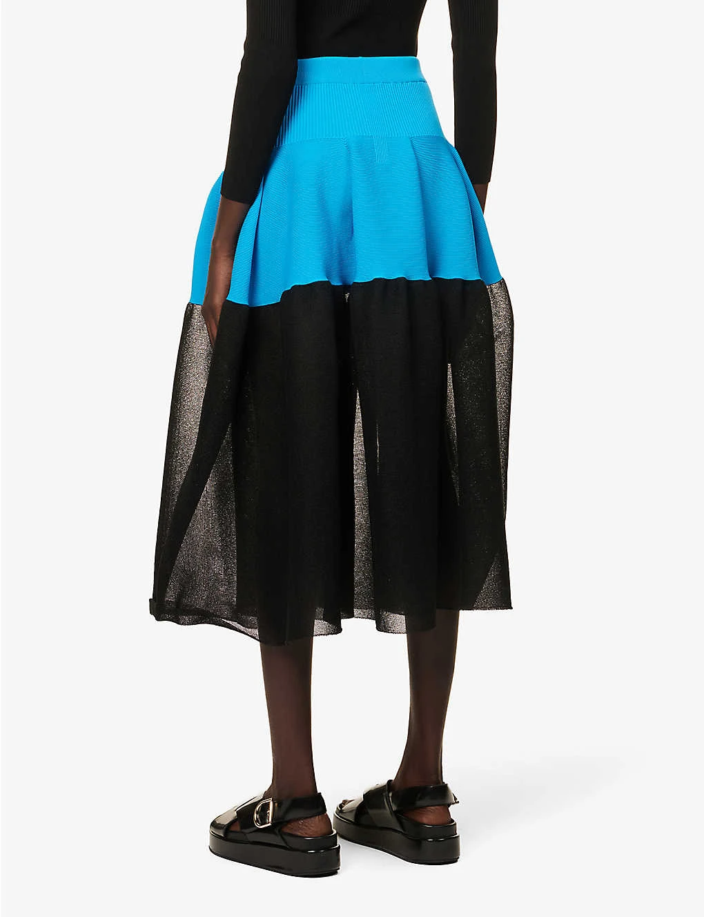 Pottery Mid-rise Recycled-polyester Midi Skirt 4 Pottery Mid-rise Recycled-polyester Midi Skirt - Image 4