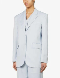 Auri Single-breasted Woven Jacket -Ted Bakee Fashion Shop R04150189 SKYMELT ALT02